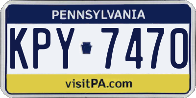 PA license plate KPY7470