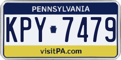 PA license plate KPY7479