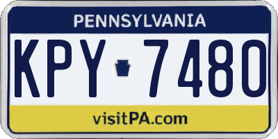 PA license plate KPY7480