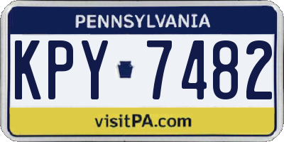 PA license plate KPY7482