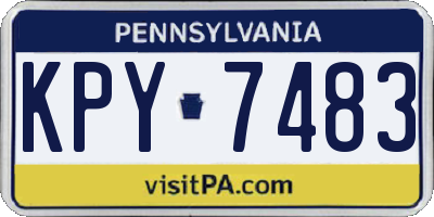 PA license plate KPY7483