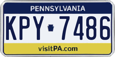 PA license plate KPY7486