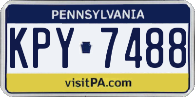 PA license plate KPY7488