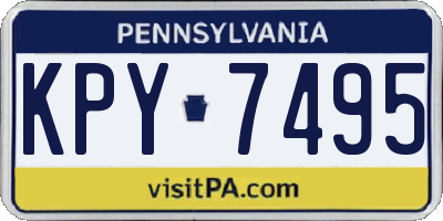 PA license plate KPY7495