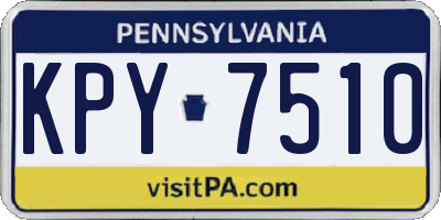 PA license plate KPY7510