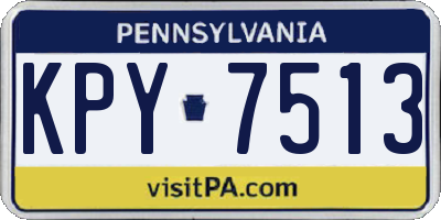 PA license plate KPY7513