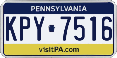 PA license plate KPY7516