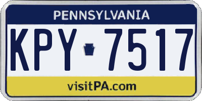 PA license plate KPY7517