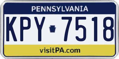 PA license plate KPY7518