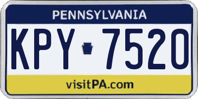 PA license plate KPY7520