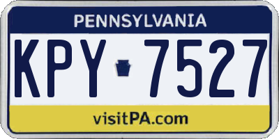 PA license plate KPY7527