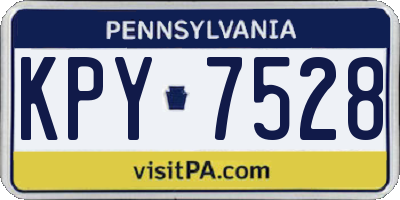 PA license plate KPY7528