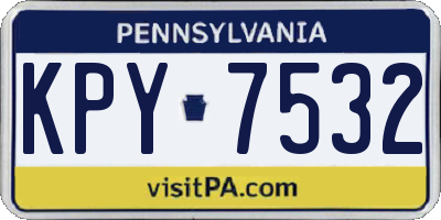 PA license plate KPY7532