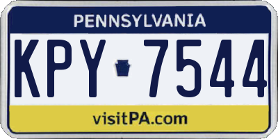 PA license plate KPY7544