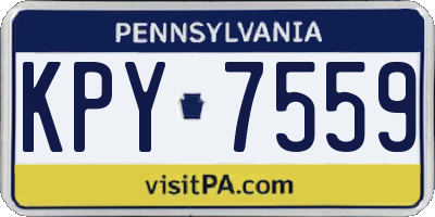 PA license plate KPY7559