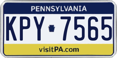 PA license plate KPY7565