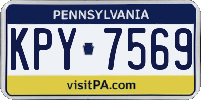 PA license plate KPY7569
