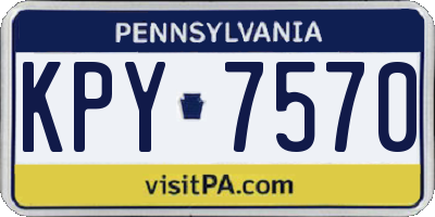 PA license plate KPY7570