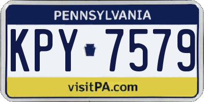 PA license plate KPY7579