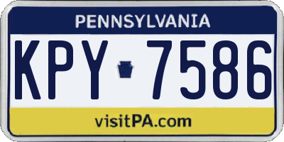 PA license plate KPY7586