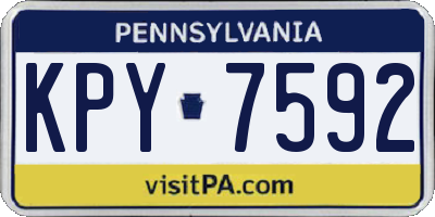 PA license plate KPY7592