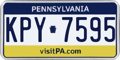 PA license plate KPY7595
