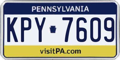 PA license plate KPY7609