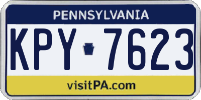 PA license plate KPY7623