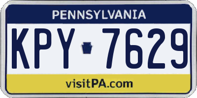 PA license plate KPY7629