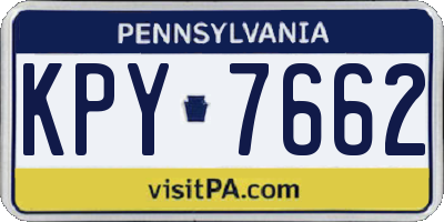 PA license plate KPY7662