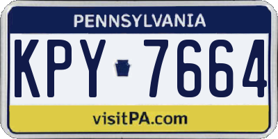 PA license plate KPY7664