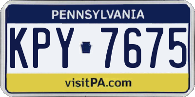 PA license plate KPY7675