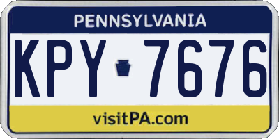 PA license plate KPY7676