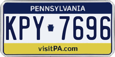 PA license plate KPY7696
