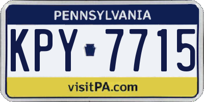 PA license plate KPY7715