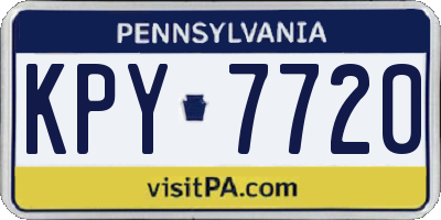 PA license plate KPY7720