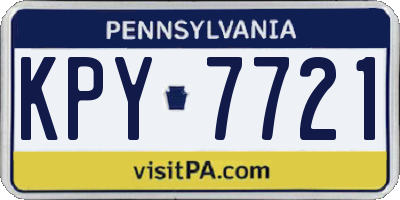 PA license plate KPY7721