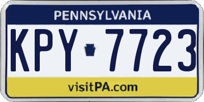 PA license plate KPY7723