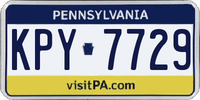 PA license plate KPY7729