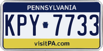 PA license plate KPY7733