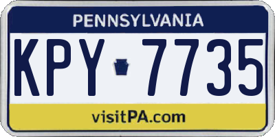 PA license plate KPY7735