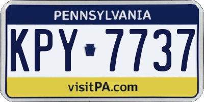 PA license plate KPY7737