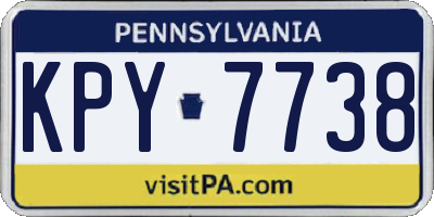 PA license plate KPY7738