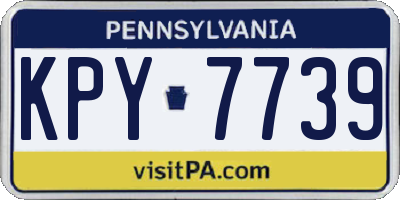 PA license plate KPY7739