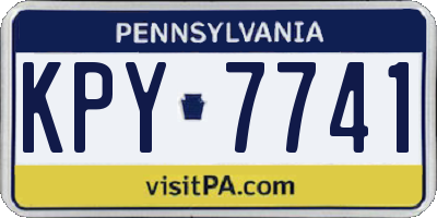 PA license plate KPY7741