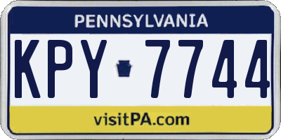 PA license plate KPY7744