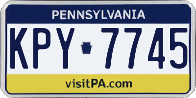 PA license plate KPY7745