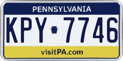 PA license plate KPY7746
