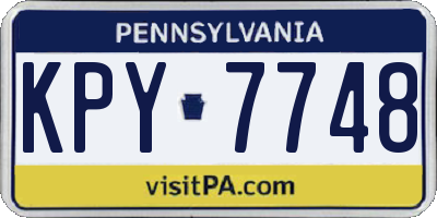 PA license plate KPY7748