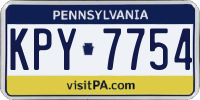 PA license plate KPY7754